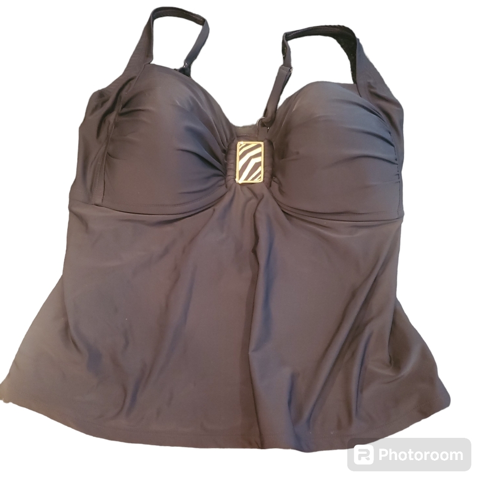 Catalina black swim top